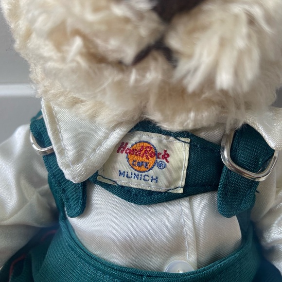 Herrington Hard Rock Cafe Munich Teddy Bear Stuffed Animal 2003 Lederhosen Rare - Picture 4 of 7